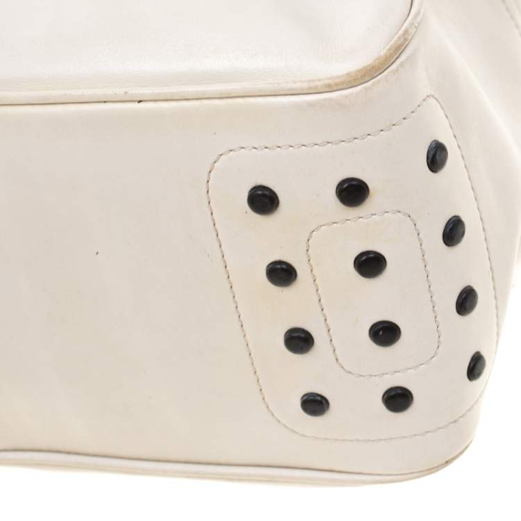 Pre Owned Tod's Off-White Leather Hobo