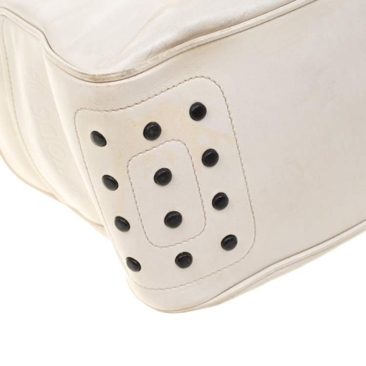 Pre Owned Tod's Off-White Leather Hobo