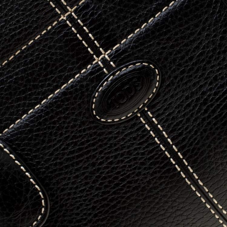 Pre Owned Tod's Black Leather Small D Bag Media Tote