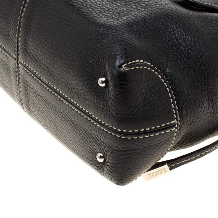 Pre Owned Tod's Black Leather Small D Bag Media Tote