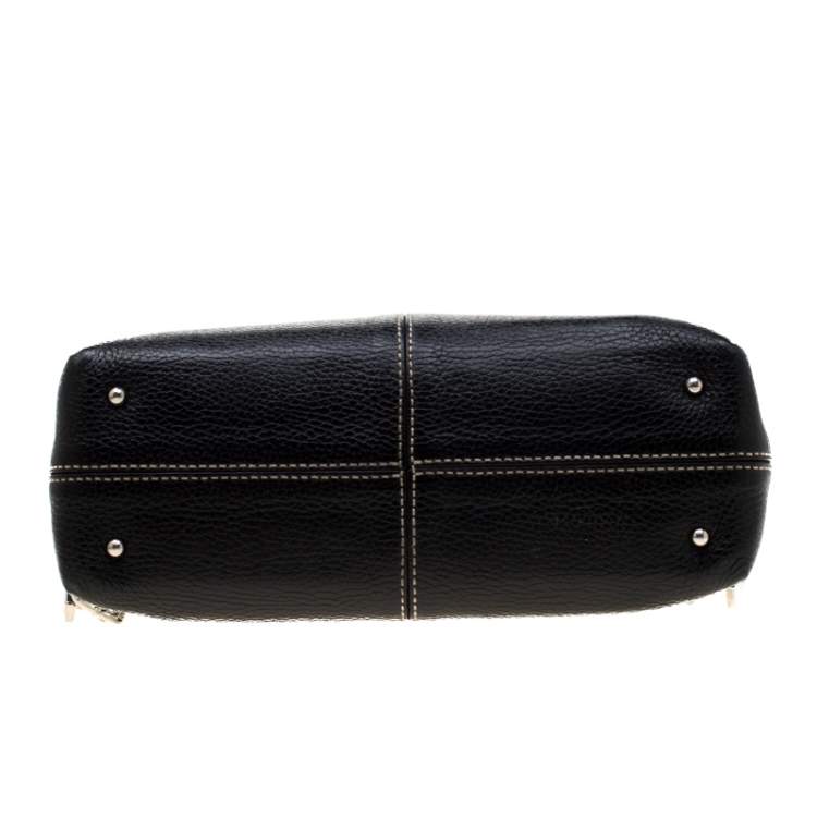 Pre Owned Tod's Black Leather Small D Bag Media Tote