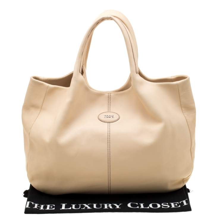 Pre Owned Tod's Cream Leather Satchel