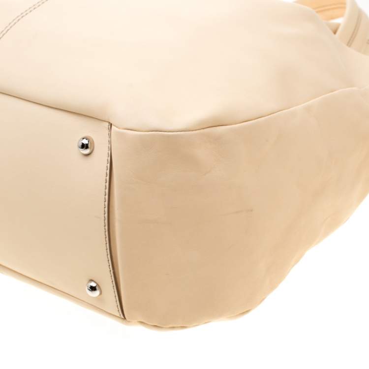 Pre Owned Tod's Cream Leather Satchel