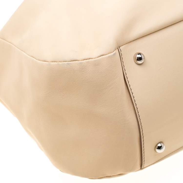 Pre Owned Tod's Cream Leather Satchel