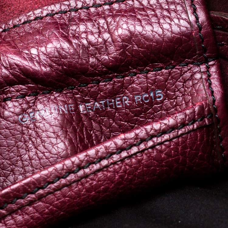 Pre Owned Tod's Burgundy Leather D Bag Media Tote