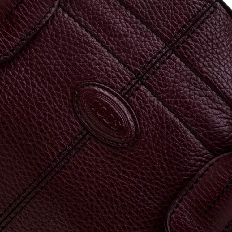Pre Owned Tod's Burgundy Leather D Bag Media Tote