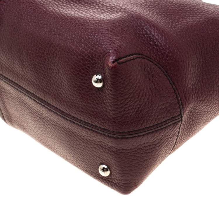 Pre Owned Tod's Burgundy Leather D Bag Media Tote