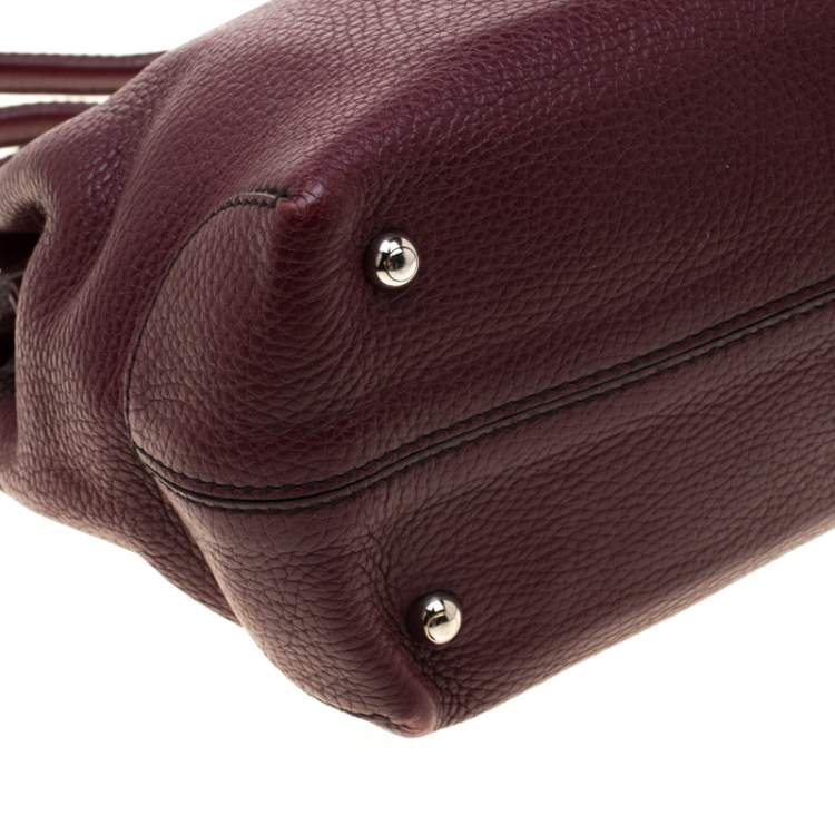 Pre Owned Tod's Burgundy Leather D Bag Media Tote