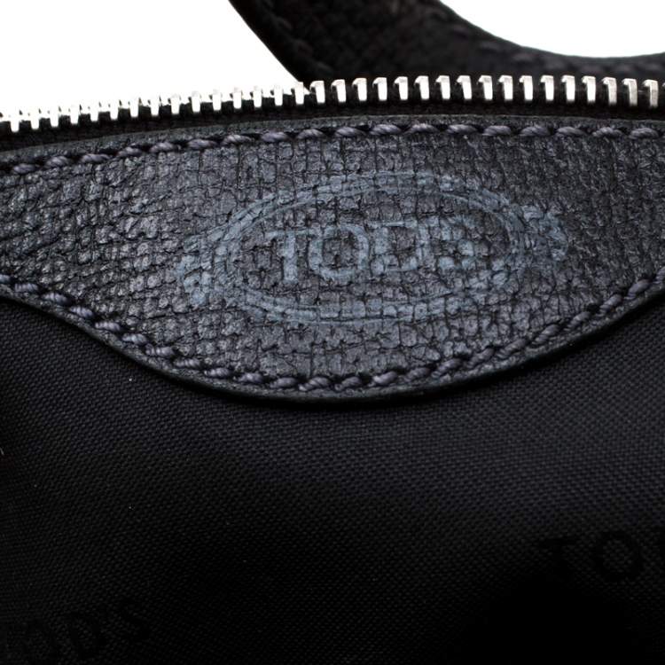 Pre Owned Tod's Black Glazed Coated Canvas G-Line Easy Sacca Tote
