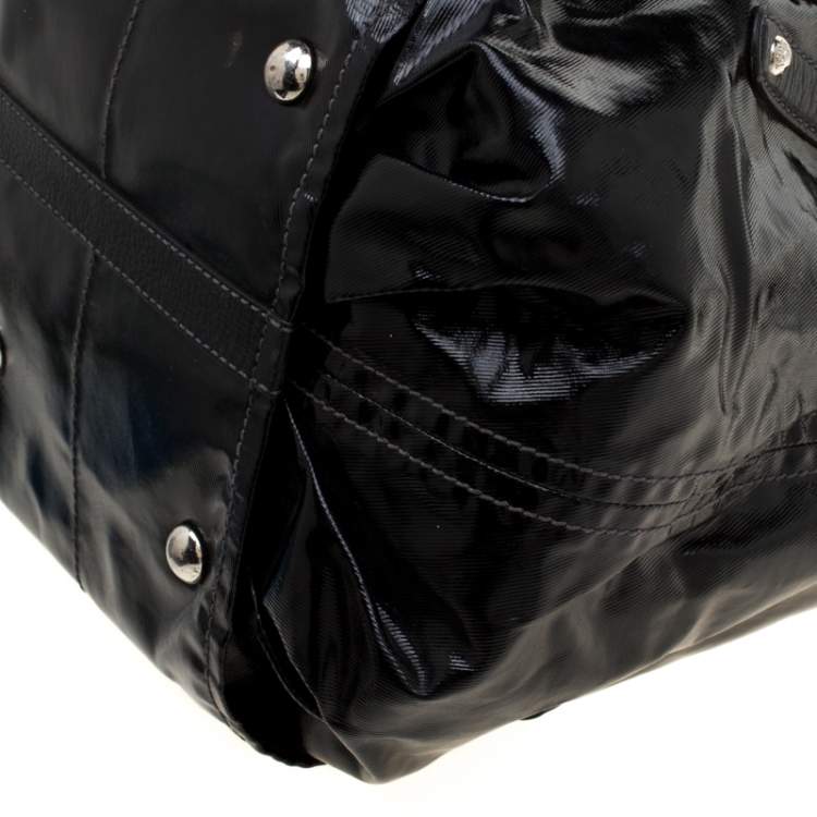 Pre Owned Tod's Black Glazed Coated Canvas G-Line Easy Sacca Tote