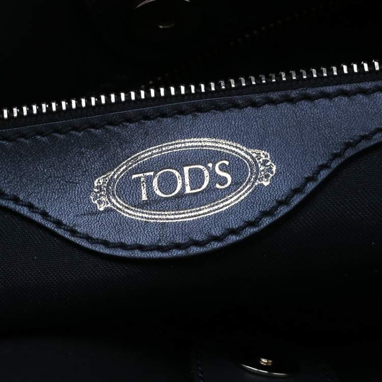 Pre Owned Tod's Dark Grey Leather D-Styling Shopper Tote 
