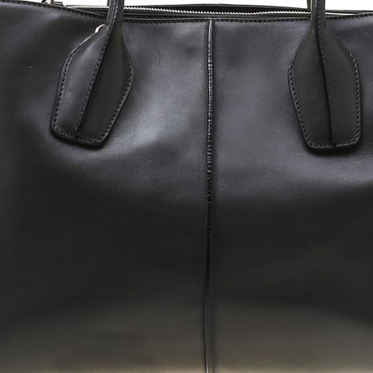 Pre Owned Tod's Dark Grey Leather D-Styling Shopper Tote 