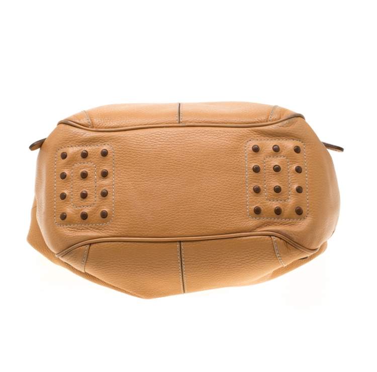 Pre Owned Tod's Tan Leather Charlotte Hobo