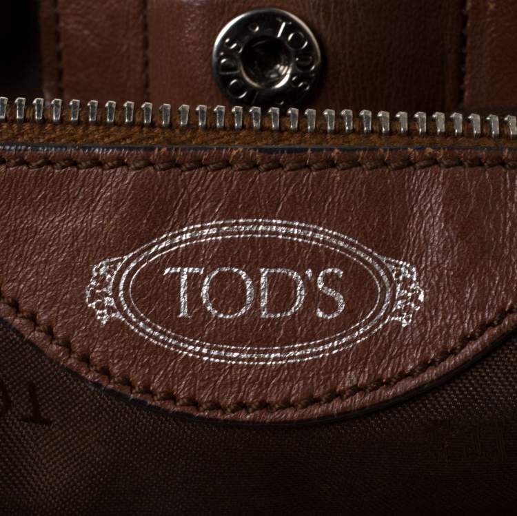 Pre Owned Tod's Mustard Glazed Coated Canvas and Leather G-Line Easy Sacca Tote