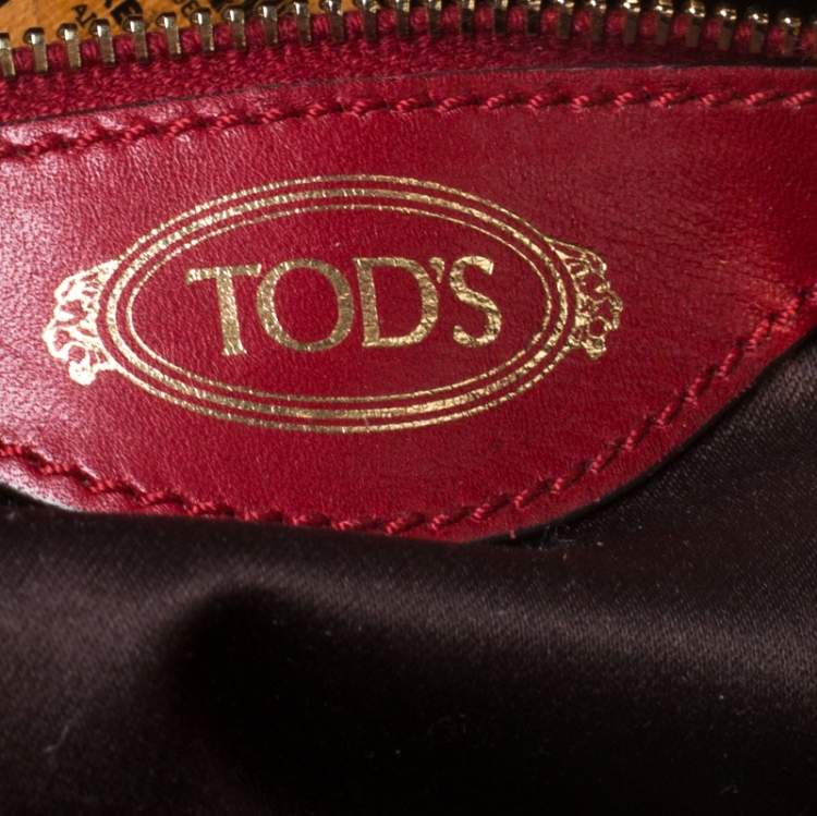 Pre Owned Tods Dark Brown Leather Sella Satchel 