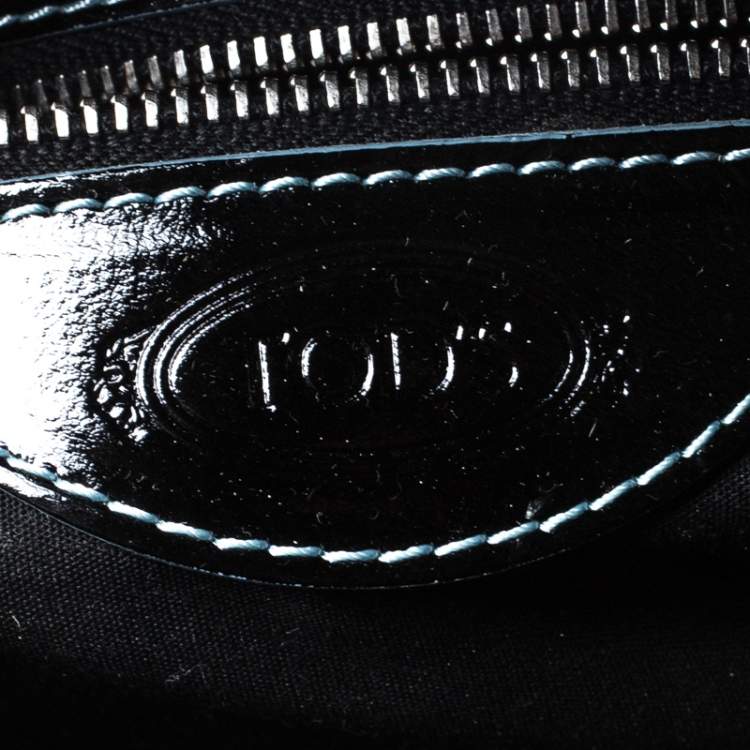 Pre Owned Tod's Black Patent Leather Box Satchel