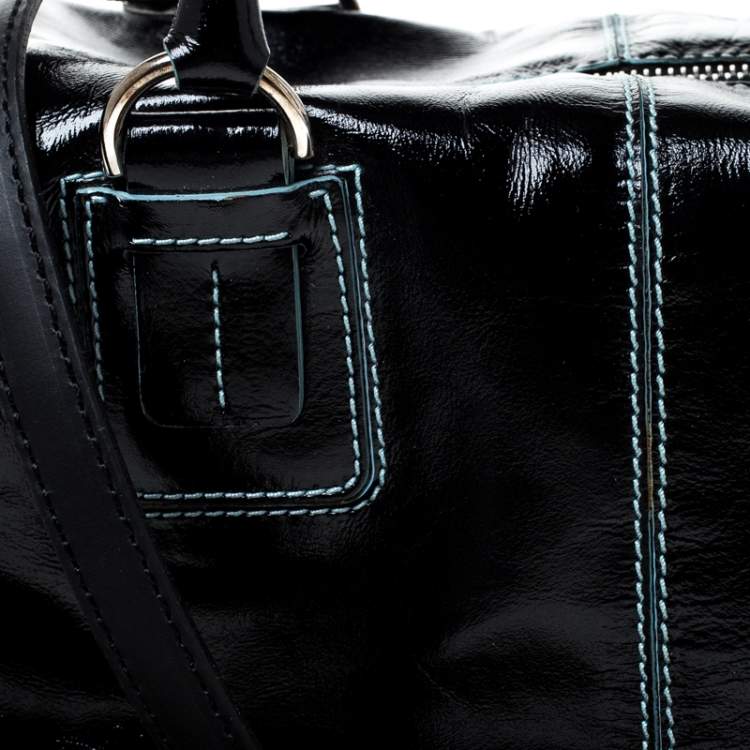 Pre Owned Tod's Black Patent Leather Box Satchel