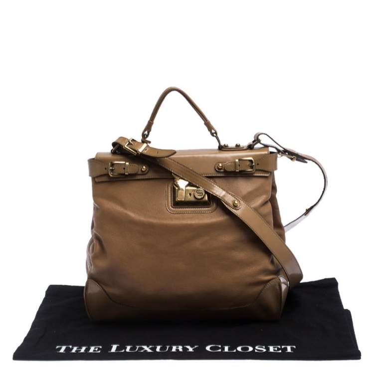 Pre Owned Tod's Brown Leather Top Handle Bag