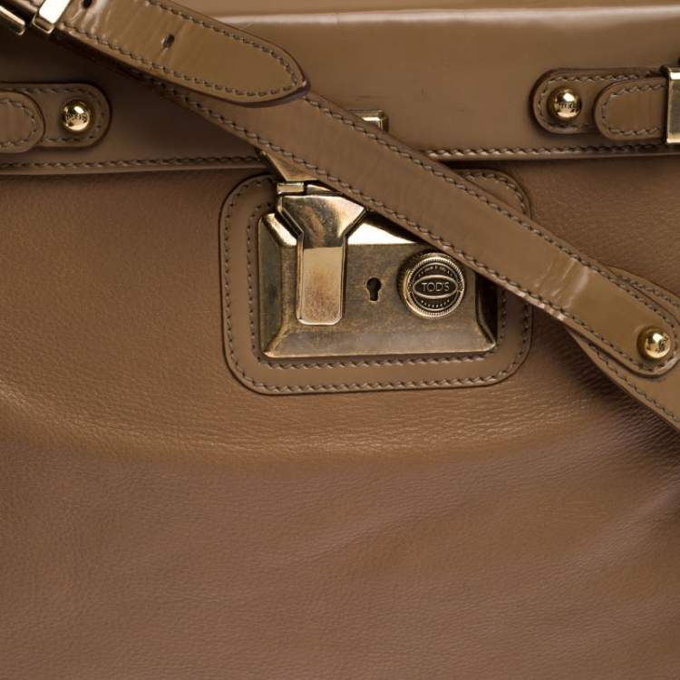 Pre Owned Tod's Brown Leather Top Handle Bag