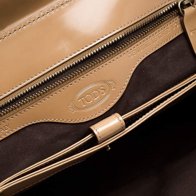 Pre Owned Tod's Brown Leather Top Handle Bag