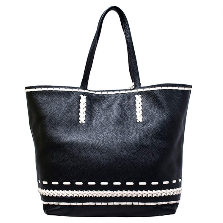 Pre Owned Tod's Black Leather Gipsy Shopper Tote