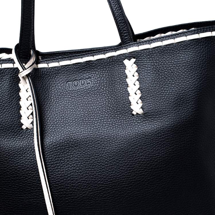 Pre Owned Tod's Black Leather Gipsy Shopper Tote