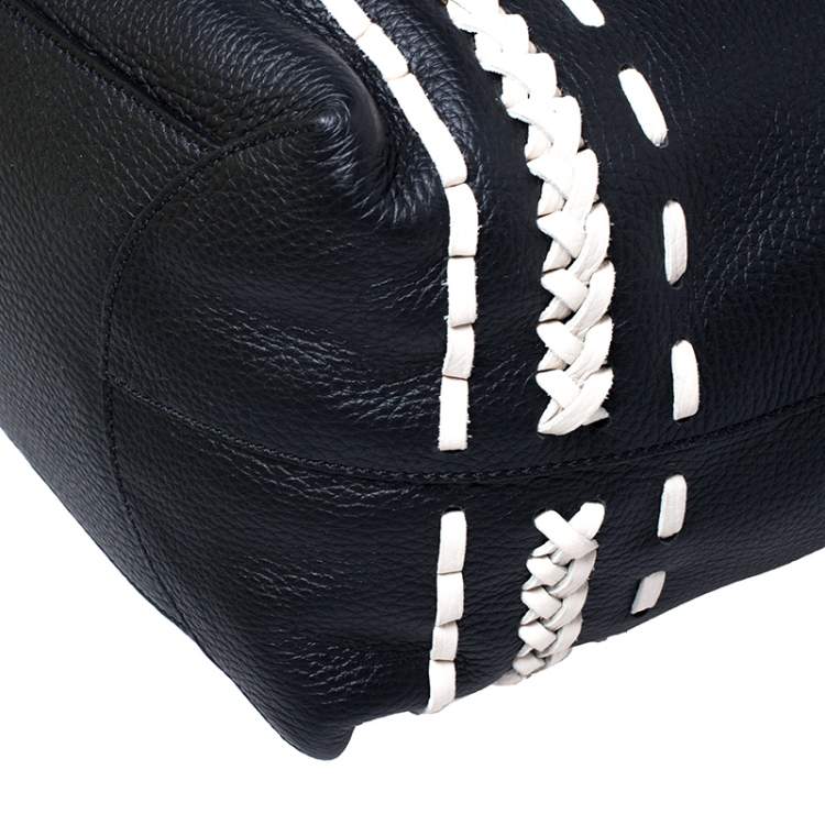 Pre Owned Tod's Black Leather Gipsy Shopper Tote