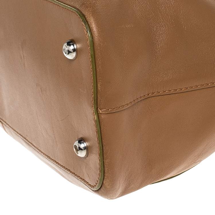 Pre Owned Tod's Tan Leather Buckle Satchel