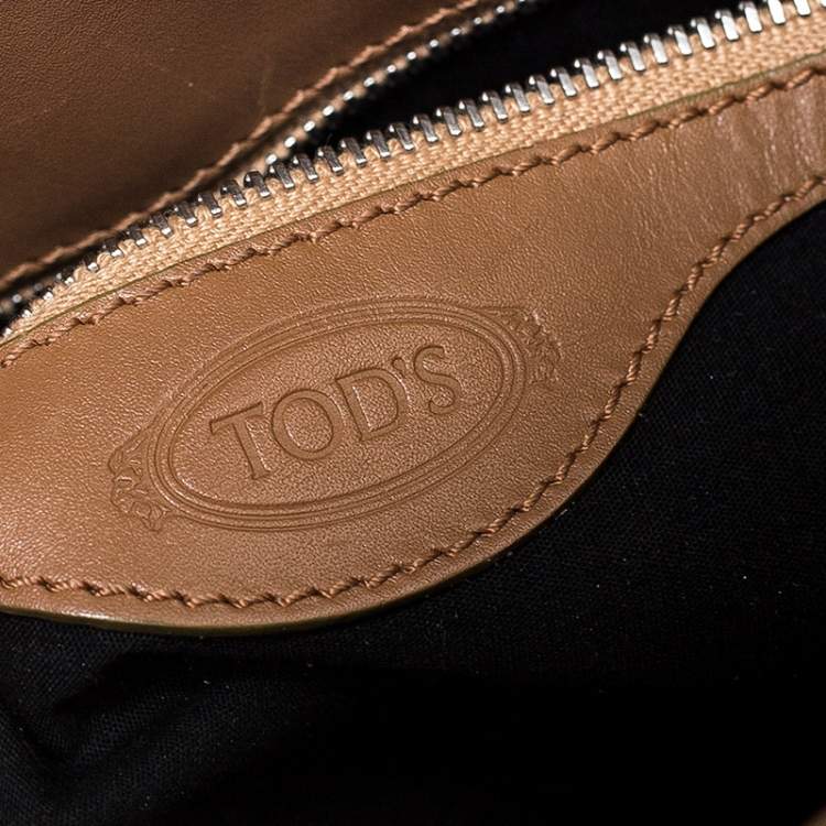 Pre Owned Tod's Tan Leather Buckle Satchel