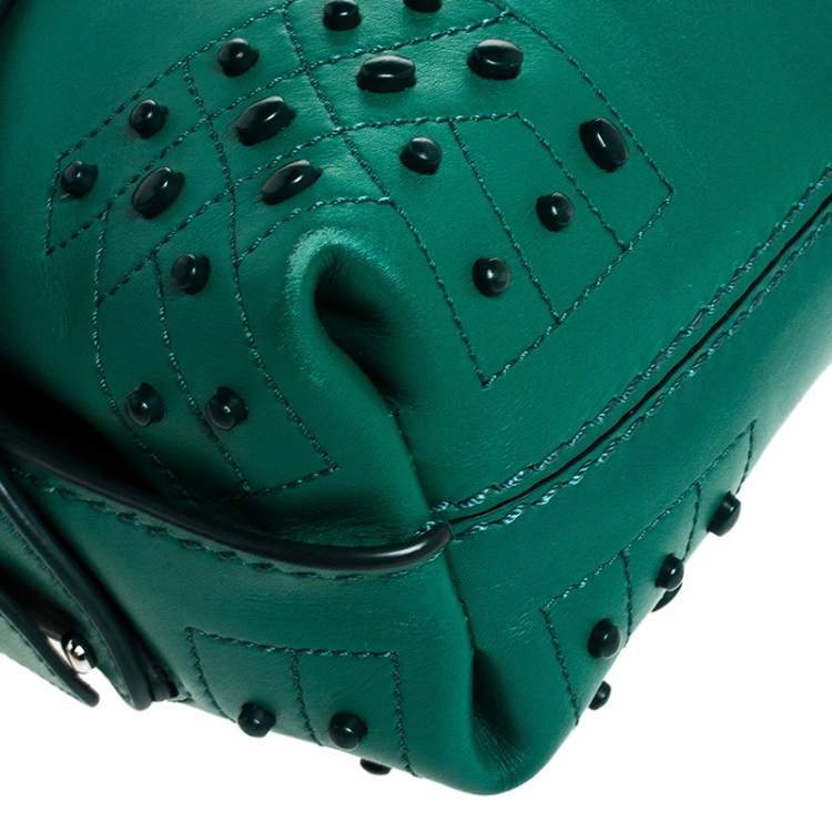 Pre Owned Tod’s Green Leather Wave Top Handle Bag
