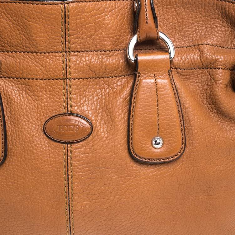 Pre Owned Tod's Brown Leather Restyling D Bag Media Tote