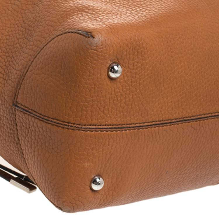 Pre Owned Tod's Brown Leather Restyling D Bag Media Tote