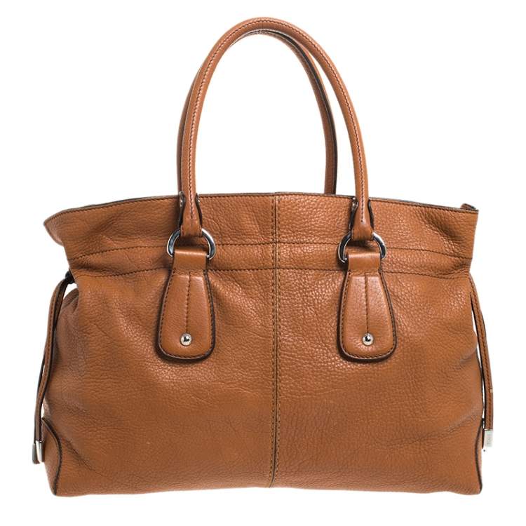 Pre Owned Tod's Brown Leather Restyling D Bag Media Tote