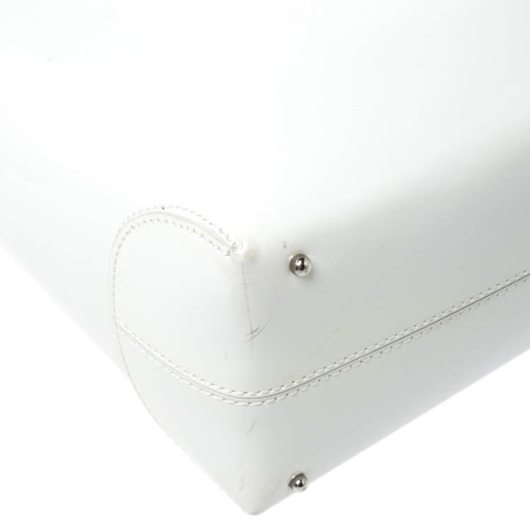 Pre Owned Tod's Off-White Patent Leather D-Bag Tote