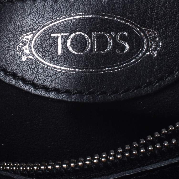 Pre Owned Tod's Multicolor Mink Fur and Leather Double T Flap Shoulder Bag