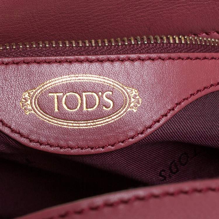 Pre Owned Tod's Fuchsia Leather D-Styling Small Duffle Bag                             