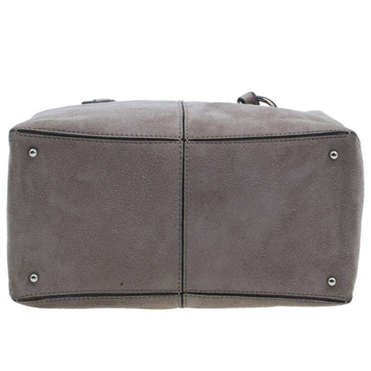 Pre Owned Tod's Grey Suede Box Bag