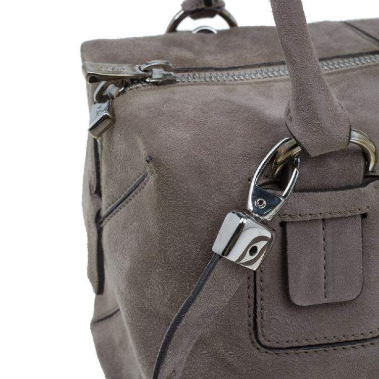 Pre Owned Tod's Grey Suede Box Bag