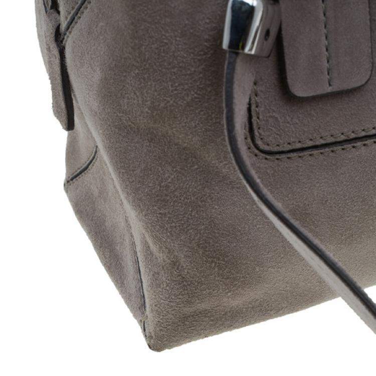 Pre Owned Tod's Grey Suede Box Bag