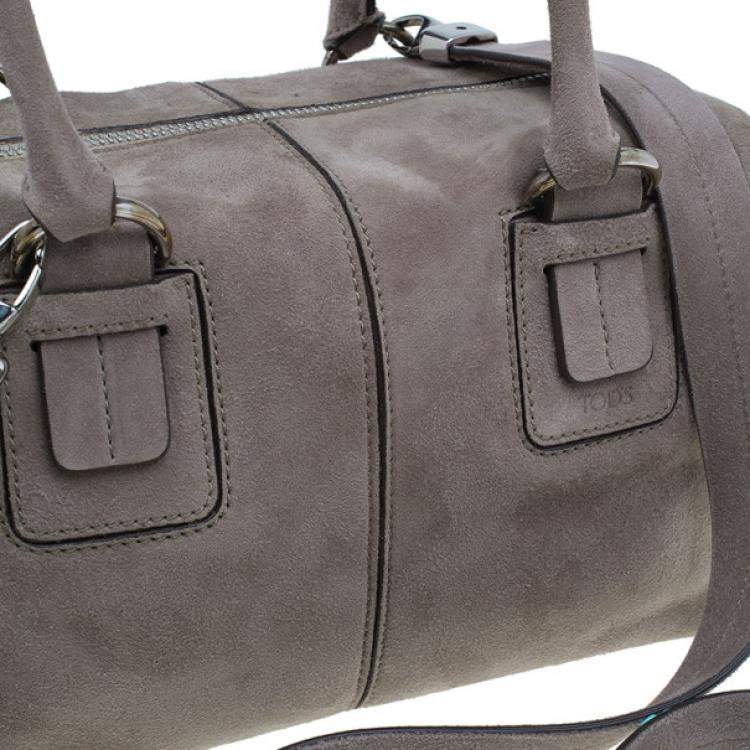 Pre Owned Tod's Grey Suede Box Bag