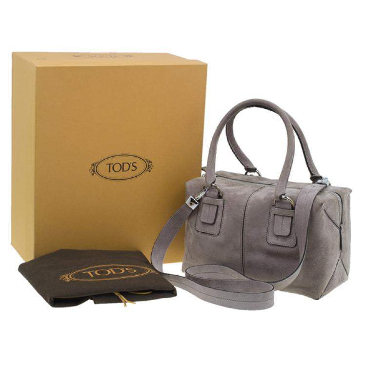 Pre Owned Tod's Grey Suede Box Bag