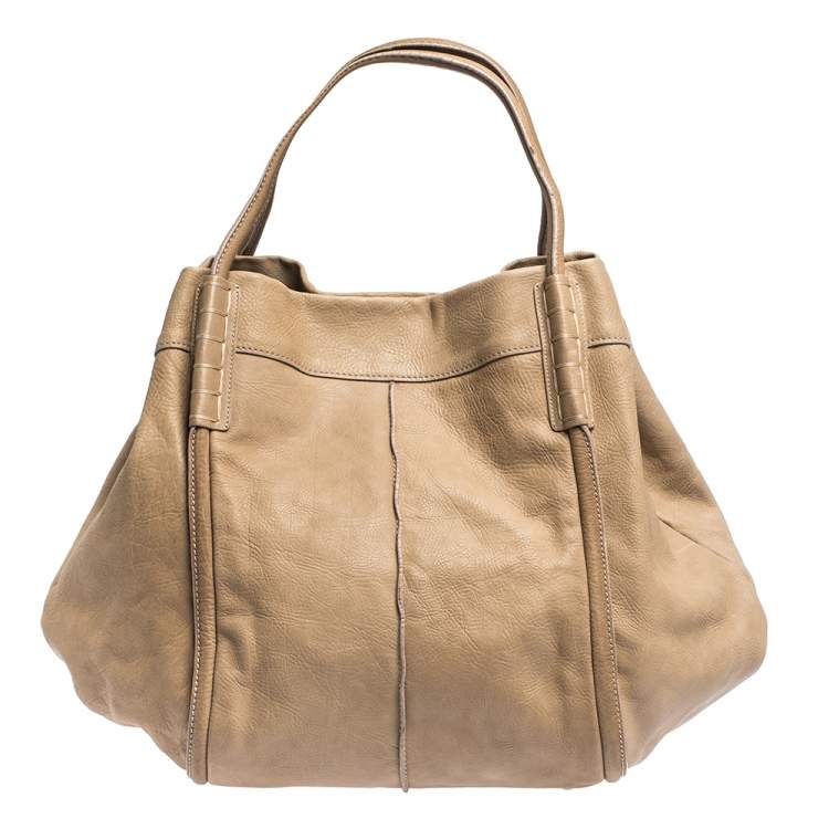 Pre Owned Tod's Beige Leather Shade Tote