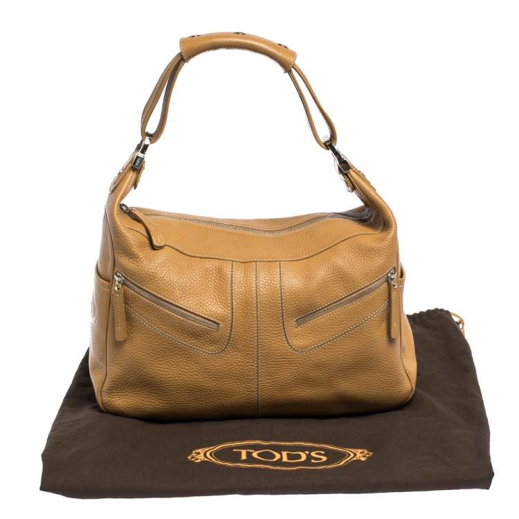 Pre Owned Tod's Light Brown Leather Micky Hobo