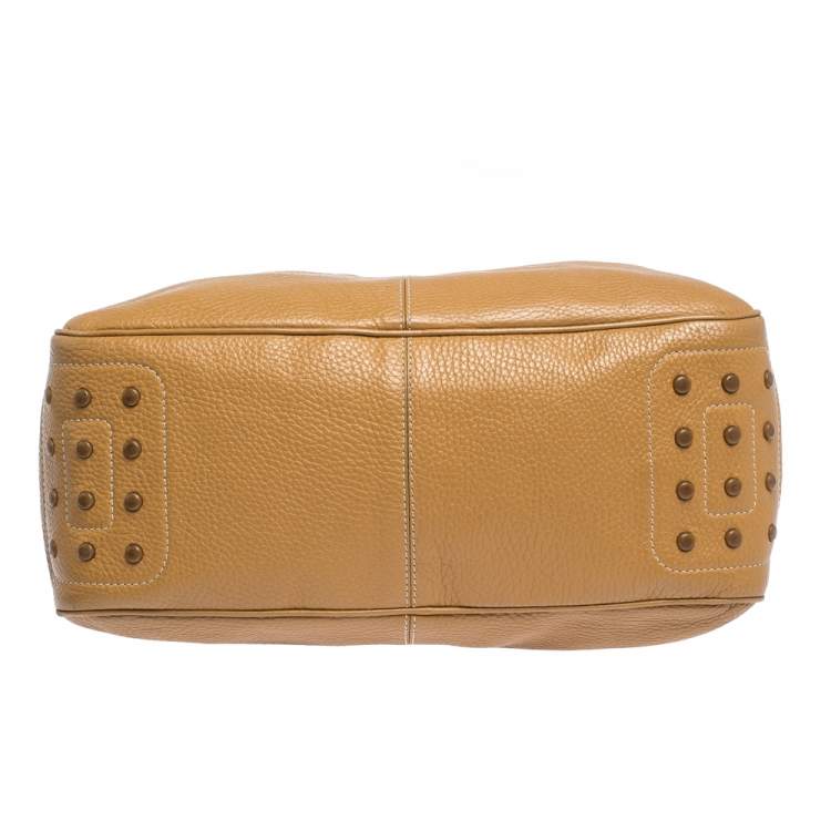 Pre Owned Tod's Light Brown Leather Micky Hobo