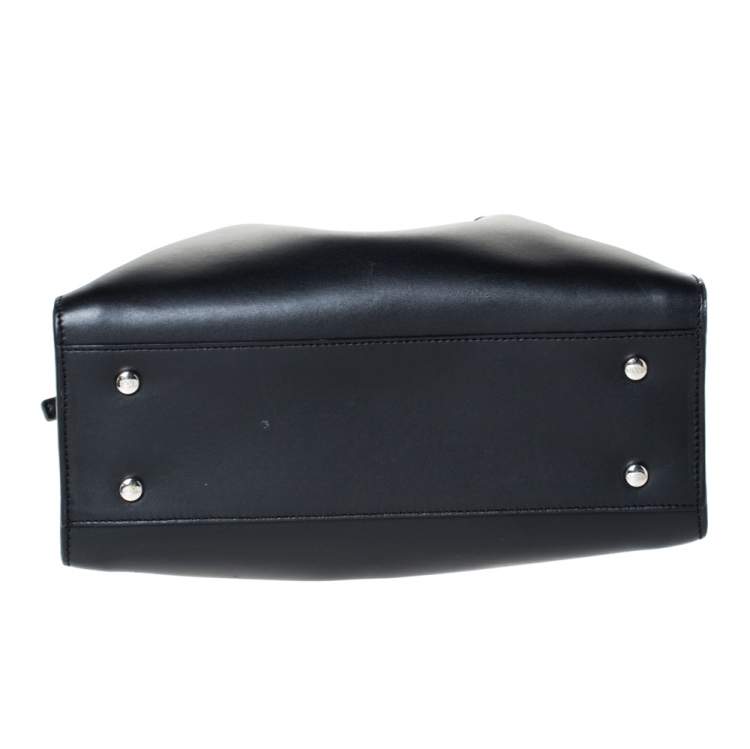Pre Owned Tod's Black Leather Tassel Detail Tote