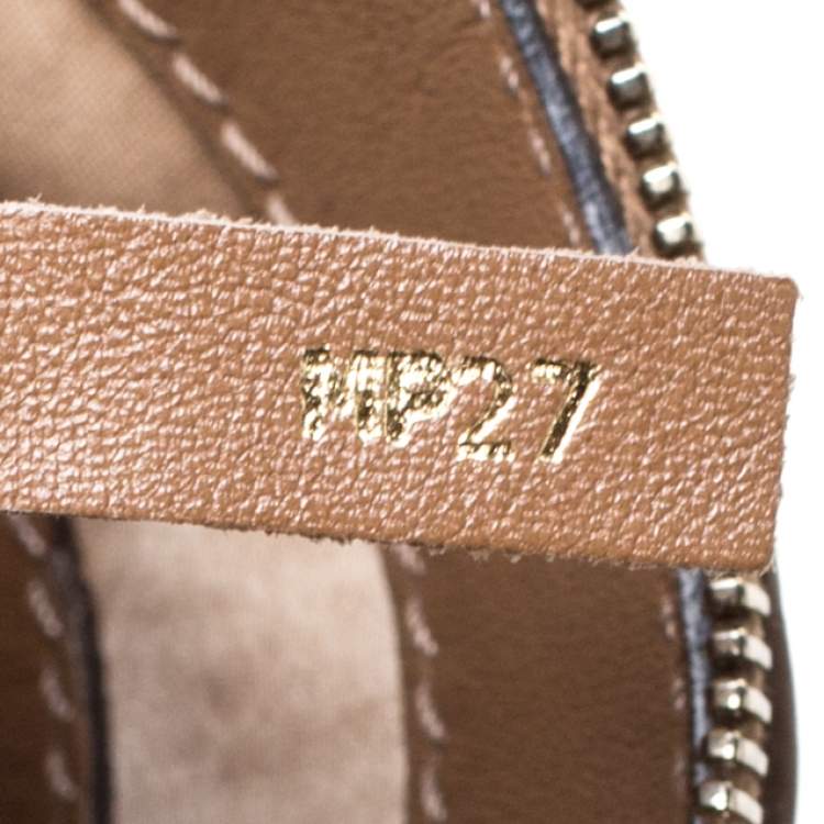Pre Owned Tod's Brown Signature Embossed Leather Zip Satchel