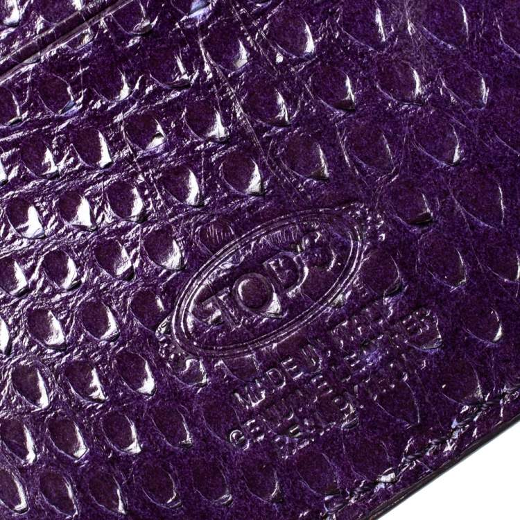 مملوكة مسبقًا Tod's Purple Python Card Holder