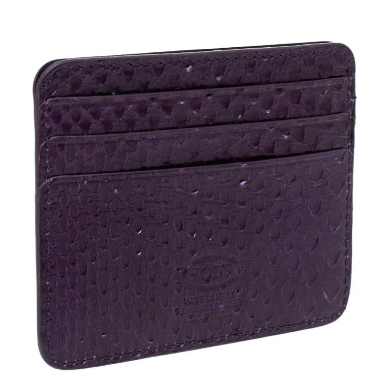 مملوكة مسبقًا Tod's Purple Python Card Holder