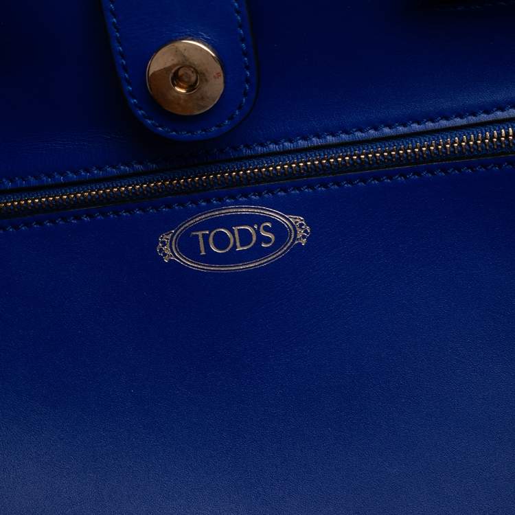 مملوكة مسبقًا Tod's Dark Brown Leather Cape Shopper Tote