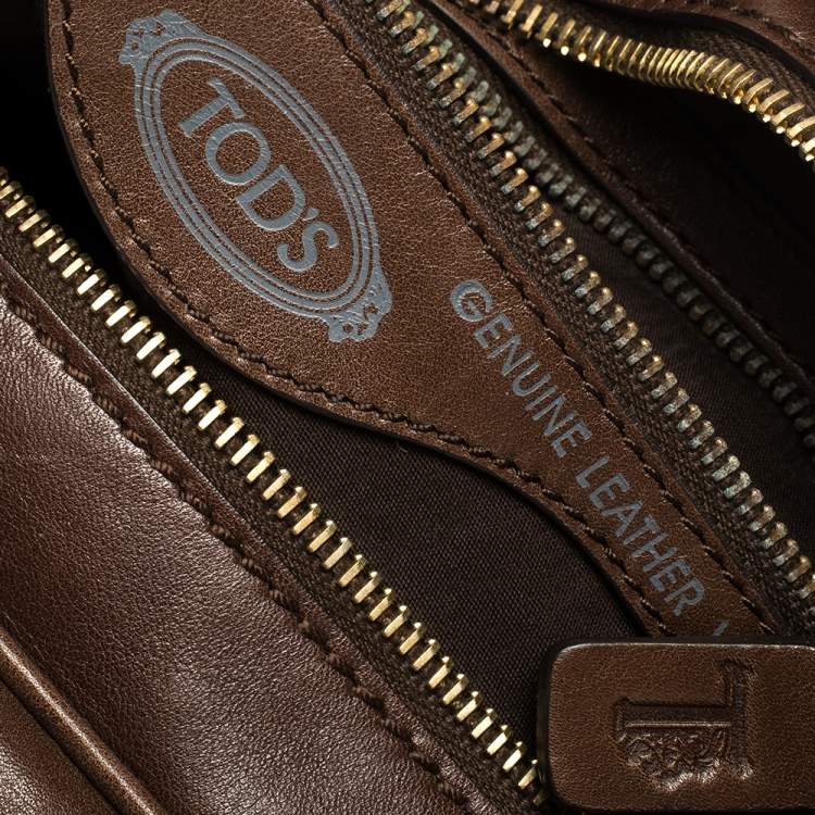 Pre Owned Tod's Brown Leather Multi Pocket Bag
